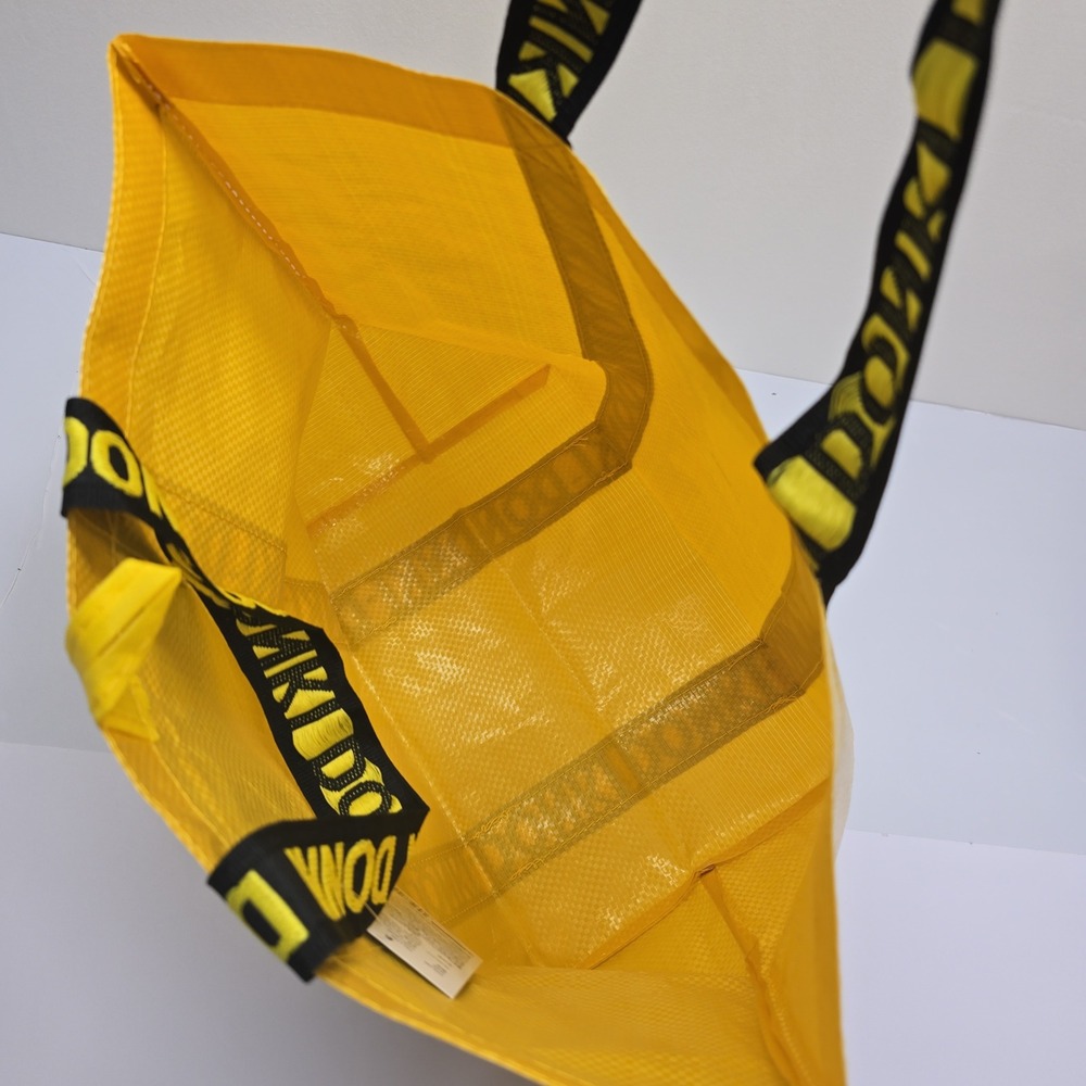 Don Don Donki Yellow Reusable Tote Bag Japanese Streetwear Shopper NEW - Picture 5 of 7